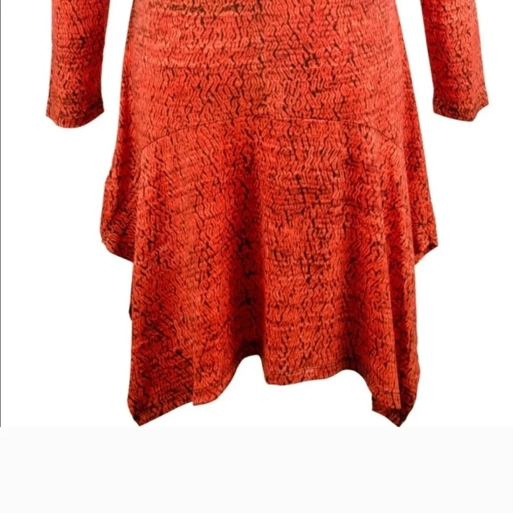 Michael Kors Textured Red Long Sleeve Dress